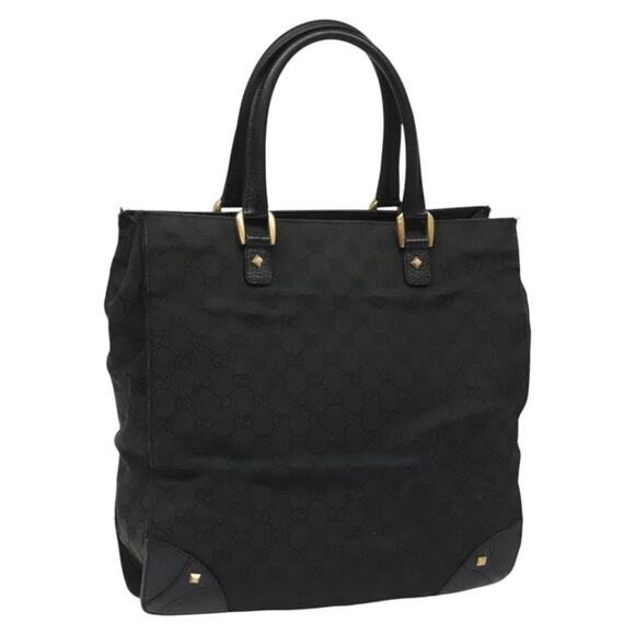 GUCCI GG Canvas Tote Bag Black - Picture 1 of 12